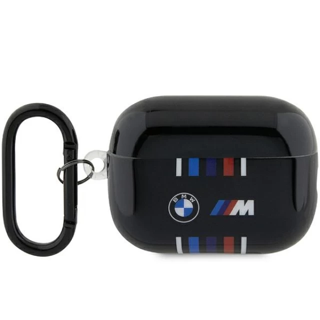 Чохол для навушників BMW Multiple Colored Lines для AirPods Pro 2 Black (BMAP222SWTK)