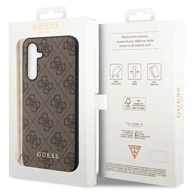 Чохол Guess 4G Charms Collection для Samsung Galaxy A54 5G (A546) Brown (GUHCSA54GF4GBR)