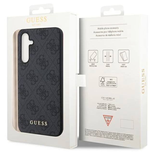 Чохол Guess 4G Metal Gold Logo для Samsung Galaxy A54 5G (A546) Grey (GUHCSA54G4GFGR)