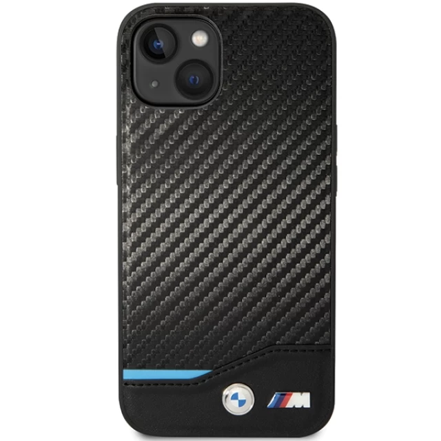 Чохол BMW Leather Carbon для iPhone 13 Black (BMHCP13M22NBCK)
