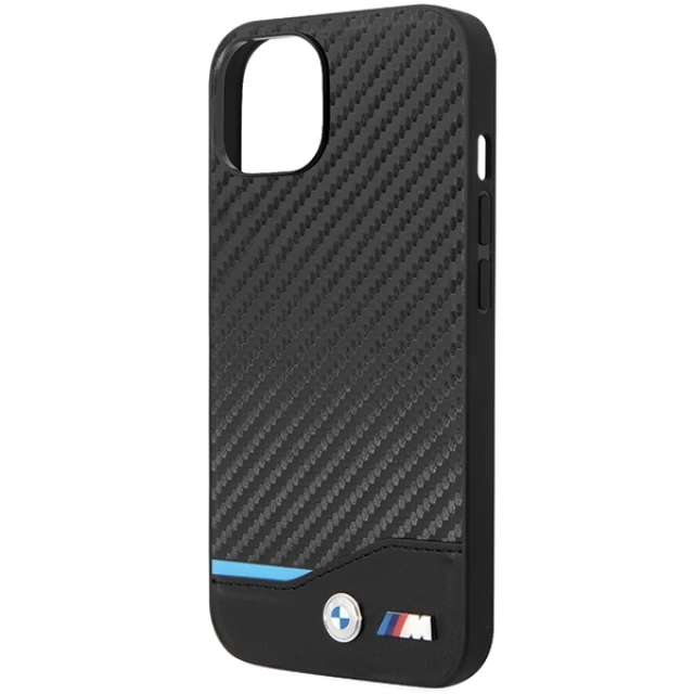 Чохол BMW Leather Carbon для iPhone 13 Black (BMHCP13M22NBCK)