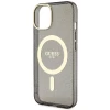 Чехол Guess Glitter Gold для iPhone 14 Plus Black with MagSafe (GUHMP14MHCMCGK)
