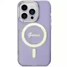 Чехол Guess Glitter Gold для iPhone 11 | XR Purple with MagSafe (GUHMN61HCMCGU)