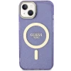 Чехол Guess Glitter Gold для iPhone 14 Purple with MagSafe (GUHMP14SHCMCGU)