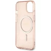 Чохол Guess Glitter Gold для iPhone 14 Pink with MagSafe (GUHMP14SHCMCGP)