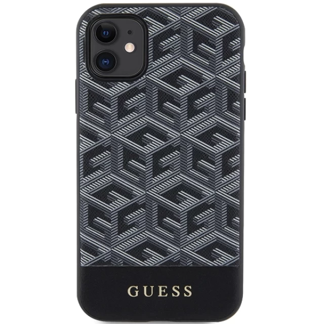 Чехол Guess G Cube Stripes для iPhone 11 | XR Black with MagSafe (GUHMN61HGCFSEK)