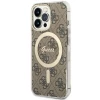 Чохол Guess 4G для iPhone 13 Pro Brown with MagSafe (GUHMP13LH4STW)