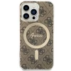 Чехол Guess 4G для iPhone 13 Pro Brown with MagSafe (GUHMP13LH4STW)