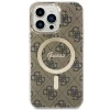 Чохол Guess 4G для iPhone 14 Pro Max Brown with MagSafe (GUHMP14XH4STW)