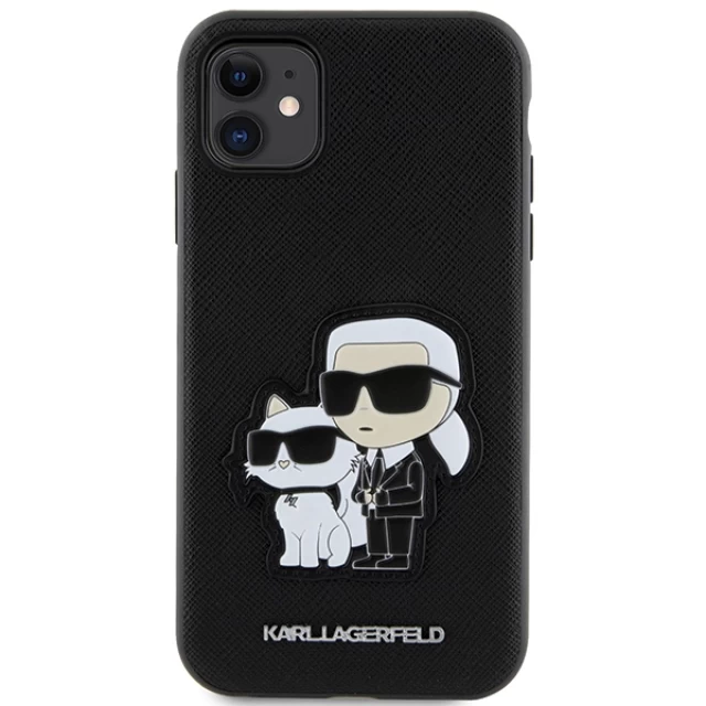 Чохол Karl Lagerfeld Saffiano Karl & Choupette для iPhone 11 | XR Black (KLHCN61SANKCPK)