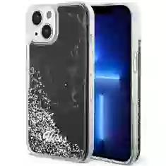 Чехол Guess Liquid Glitter Marble для iPhone 14 Black (GUHCP14SLCSGSGK)