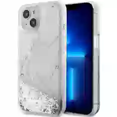Чехол Guess Liquid Glitter Marble для iPhone 14 White (GUHCP14XLCSGSGK)