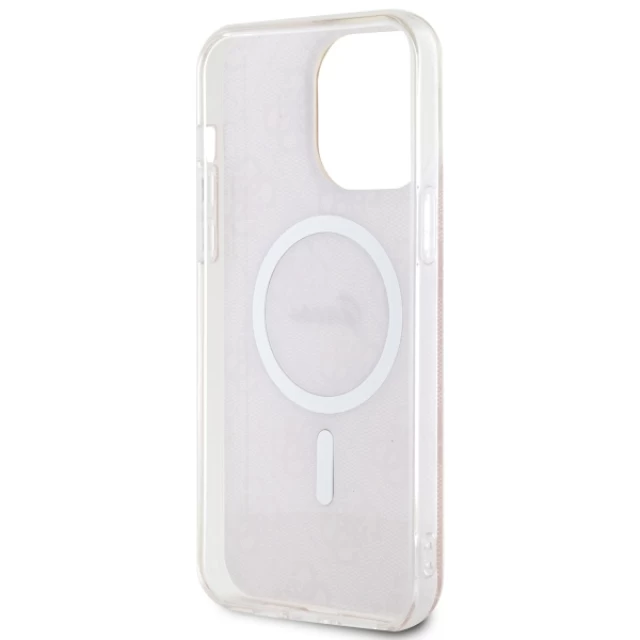 Чехол Guess 4G для iPhone 13 Pro Max Pink with MagSafe (GUHMP13XH4STP)