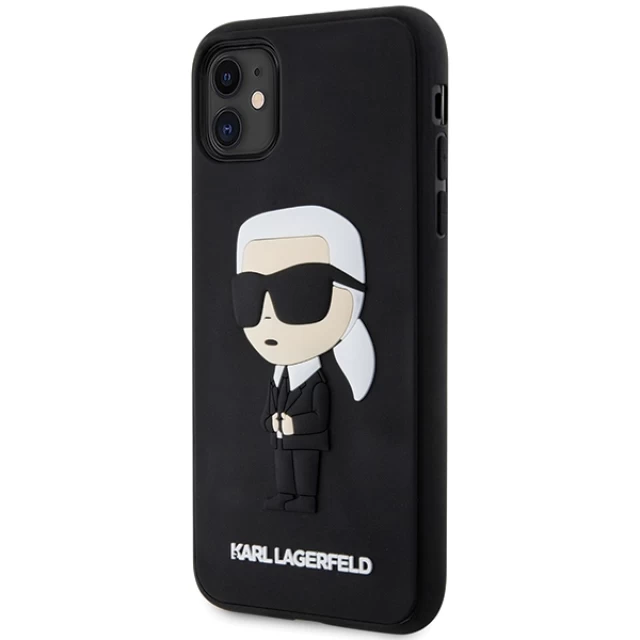 Чехол Karl Lagerfeld 3D Rubber Ikonik для iPhone 11 | XR Black (KLHCN613DRKINK)