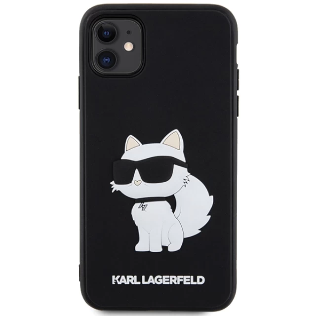 Чохол Karl Lagerfeld 3D Rubber Choupette для iPhone 11 | XR Black (KLHCN613DRKHNK)