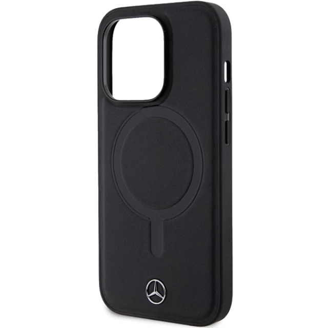 Чохол Mercedes Smooth Leather для iPhone 14 Pro Max Black with MagSafe (MEHMP14X23RCMK)