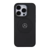Чохол Mercedes Crossed Lines Pattern Leather для iPhone 15 Pro Black with MagSafe (MEHMP15L23RMMK)