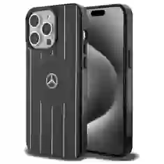 Чехол Mercedes Double Layer Crossed Lines для iPhone 15 Pro Max Black with MagSafe (MEHMP15X23HRSK)