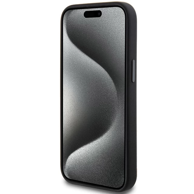 Чехол Mercedes Silicone Large Rhombuses Pattern для iPhone 15 Plus | 14 Plus Black with MagSafe (AMHMP15M23SSPK)