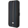 Чехол-книжка BMW Leather Stamp Blue Lines для iPhone 15 Pro Max Black (BMBKP15X22RVSK)