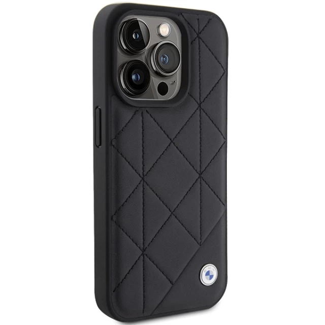 Чохол BMW Leather Quilted для iPhone 15 Pro Black (BMHCP15L22RQDK)
