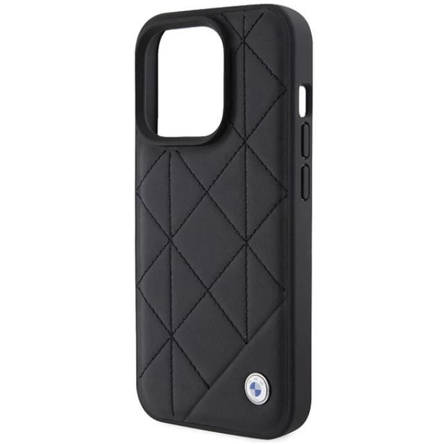 Чехол BMW Leather Quilted для iPhone 15 Pro Black (BMHCP15L22RQDK)