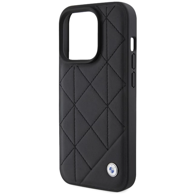 Чехол BMW Leather Quilted для iPhone 15 Pro Max Black (BMHCP15X22RQDK)