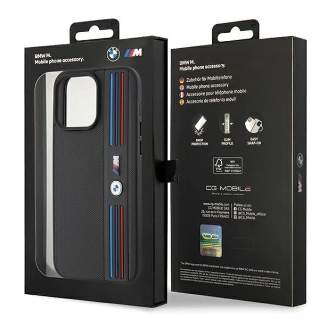 Чохол BMW Tricolor M Collection для iPhone 15 Pro Max Black (BMHCP15X22PPMK)