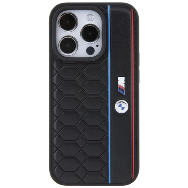 Чохол BMW M Edition Hexo Pattern для iPhone 15 Pro Max Black (BMHCP15X22PGVK)