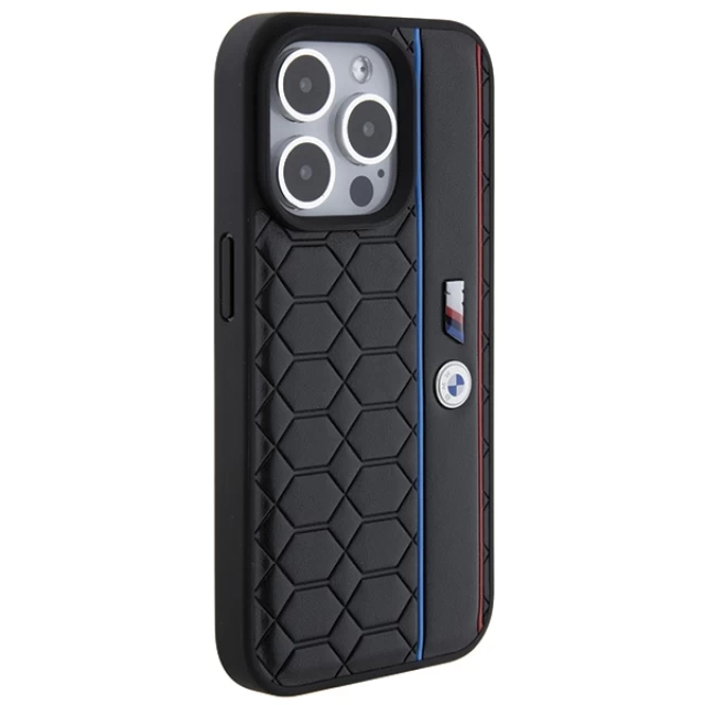 Чохол BMW M Edition Hexo Pattern для iPhone 15 Pro Max Black (BMHCP15X22PGVK)