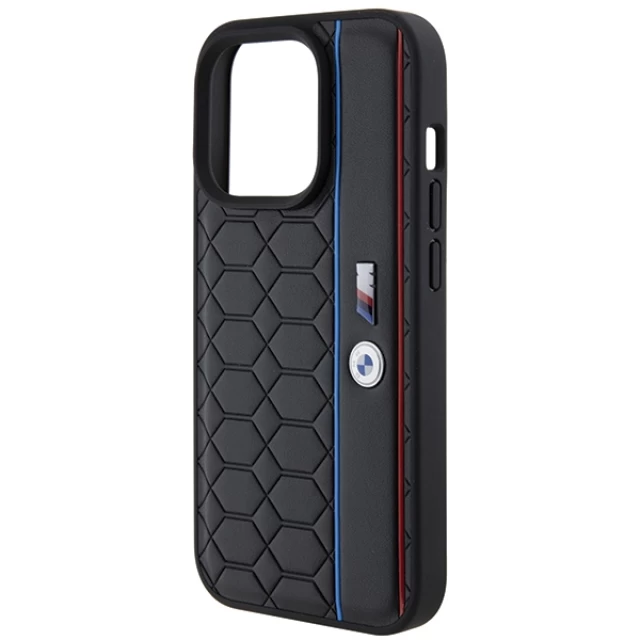 Чохол BMW M Edition Hexo Pattern для iPhone 15 Pro Max Black (BMHCP15X22PGVK)