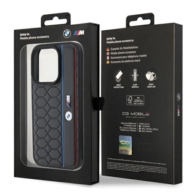 Чехол BMW M Edition Hexo Pattern для iPhone 15 Pro Max Black (BMHCP15X22PGVK)