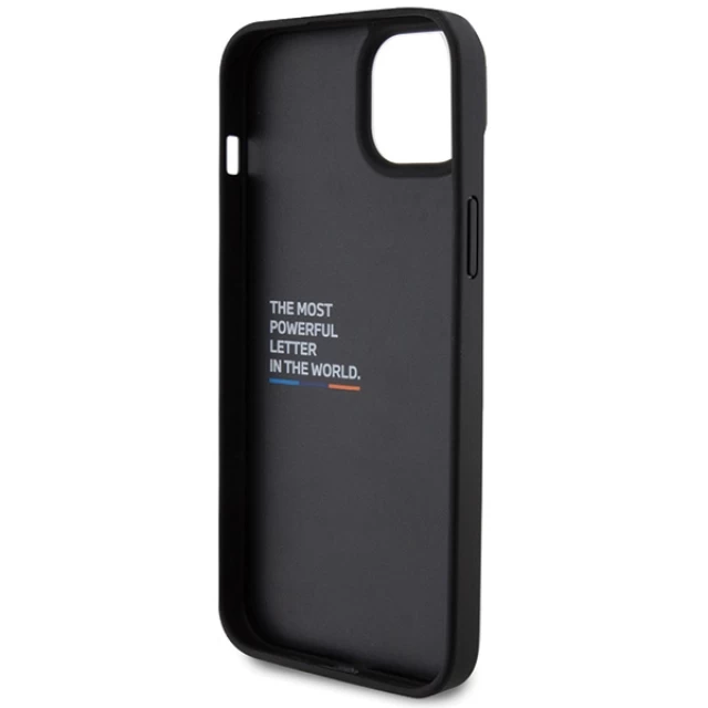 Чохол BMW Leather Carbon для iPhone 15 Plus Black (BMHCP15M22NBCK)