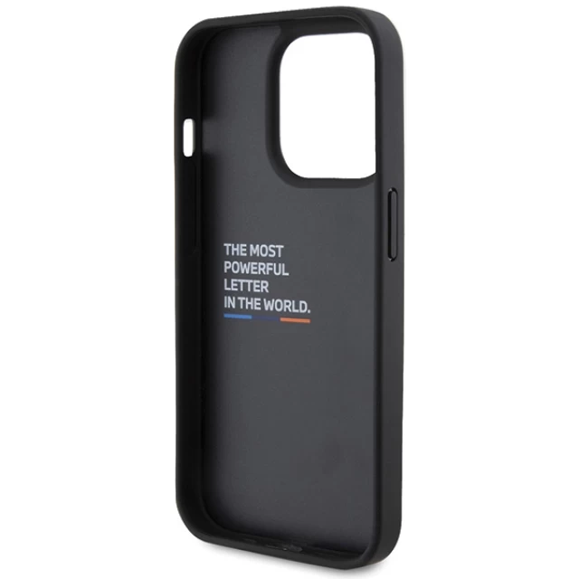 Чехол BMW Leather Carbon для iPhone 15 Pro Black (BMHCP15L22NBCK)