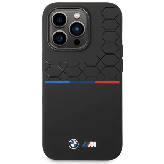 Чохол BMW Silicone Pattern для iPhone 15 Pro Black (BMHCP15L22SMPK)