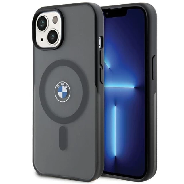 Чехол BMW IML Signature для iPhone 15 Black with MagSafe(BMHMP15SDSLK)