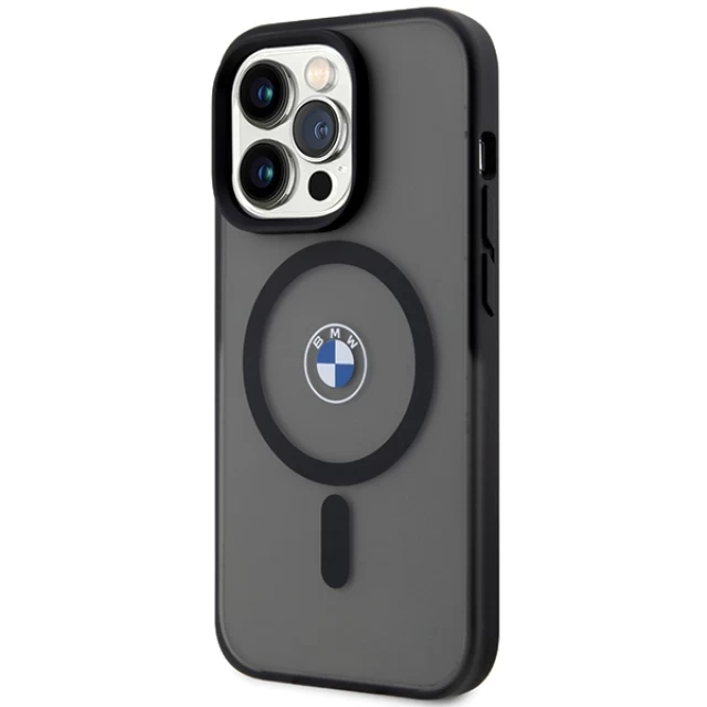 Чехол BMW IML Signature для iPhone 15 Pro Max Black with MagSafe (BMHMP15LDSLK)