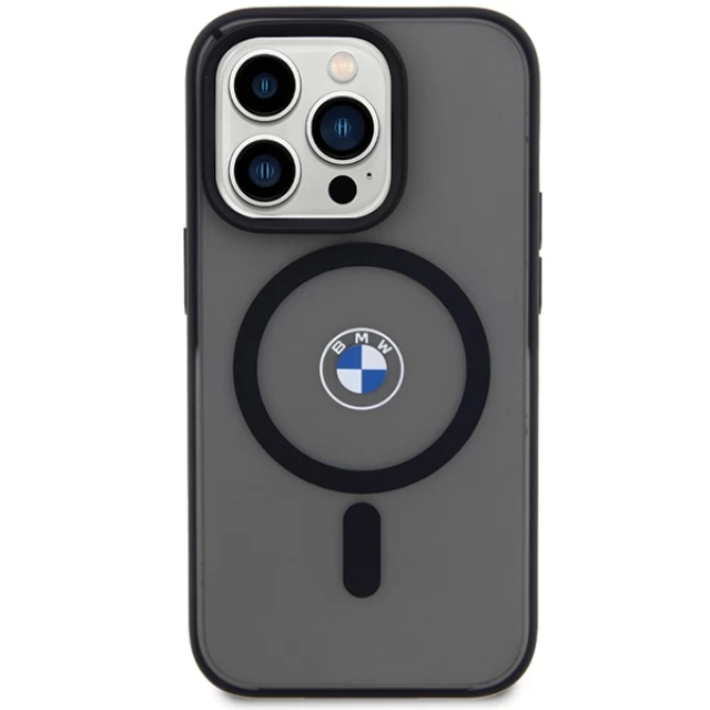 Чехол BMW IML Signature для iPhone 15 Pro Max Black with MagSafe (BMHMP15LDSLK)