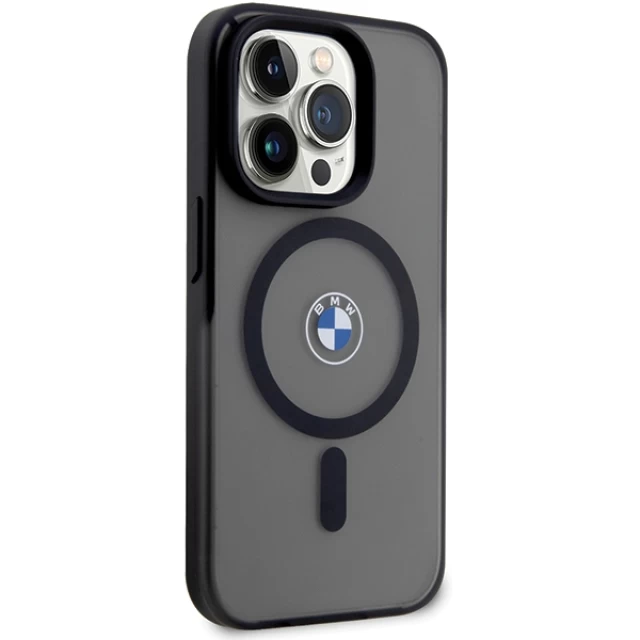 Чехол BMW IML Signature для iPhone 15 Pro Max Black with MagSafe (BMHMP15LDSLK)