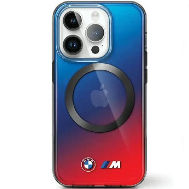 Чохол BMW M Gradient для iPhone 15 Red Blue with MagSafe (BMHMP15SHTTG)