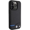 Чехол BMW Leather Carbon для iPhone 15 Pro Black with MagSafe (BMHMP15L22NBCK)