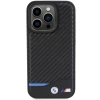 Чохол BMW Leather Carbon для iPhone 15 Pro Max Black with MagSafe (BMHMP15X22NBCK)
