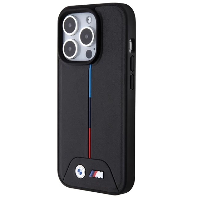 Чохол BMW Quilted Tricolor для iPhone 15 Pro Max Black with MagSafe (BMHMP15X22PVTK)
