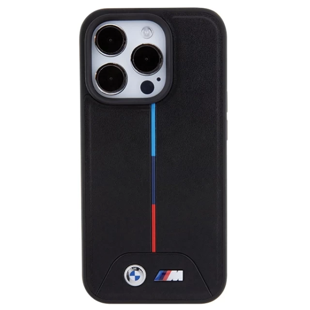 Чехол BMW Quilted Tricolor для iPhone 15 Pro Max Black with MagSafe (BMHMP15X22PVTK)