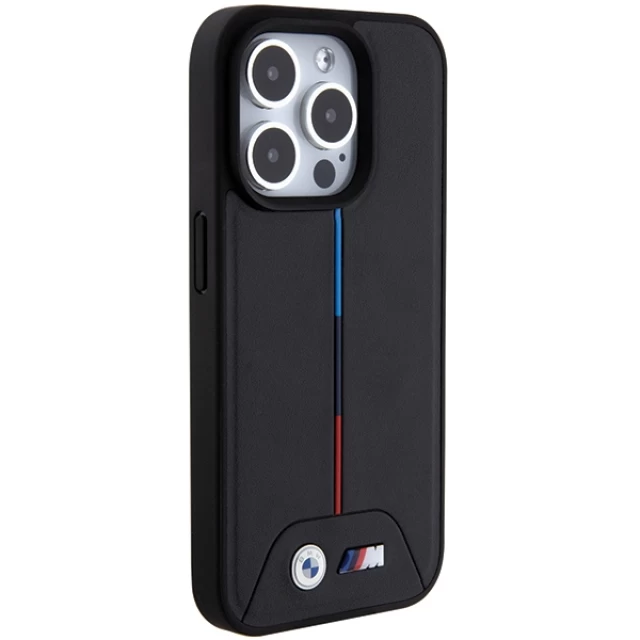 Чехол BMW Quilted Tricolor для iPhone 15 Pro Max Black with MagSafe (BMHMP15X22PVTK)