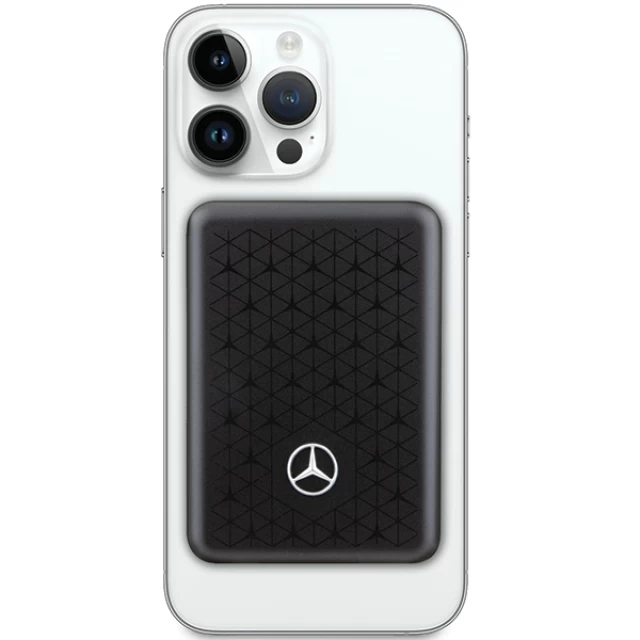 Портативний зарядний пристрій Mercedes Stars Pattern 3000mAh 5W Black with MagSafe (MEPB3KMESTK)