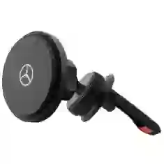 Автотримач з функцією бездротової зарядки Mercedes Silver Stars 15W Black with MagSafe (MEMWCCK)