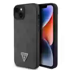 Чехол Guess Leather 4G Diamond Triangle для iPhone 15 Black (GUHCP15SP4TDPK)