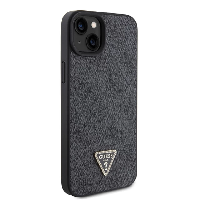 Чохол Guess Leather 4G Diamond Triangle для iPhone 15 Black (GUHCP15SP4TDPK)