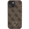 Чохол Guess Leather 4G Triangle Strass для iPhone 15 Brown (GUHCP15SP4TDPW)